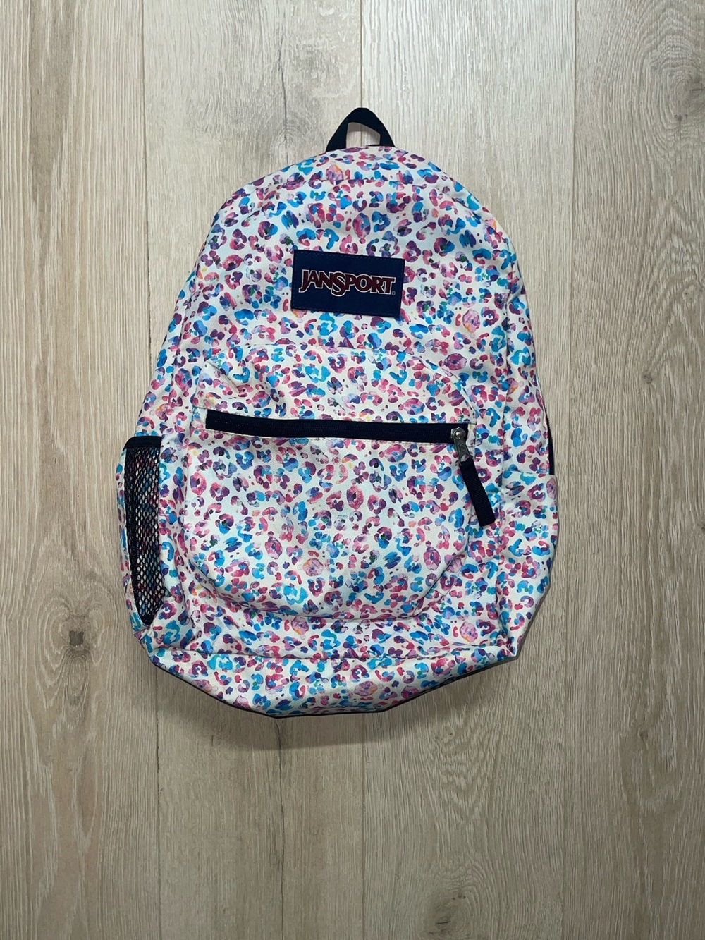 Jansport Pink Multicolor Leopard Print Kids Backpack